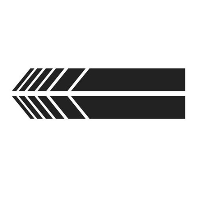 2x Car Side Mirrior Rear View Mirror Stripe Sticker Body Decals-black-