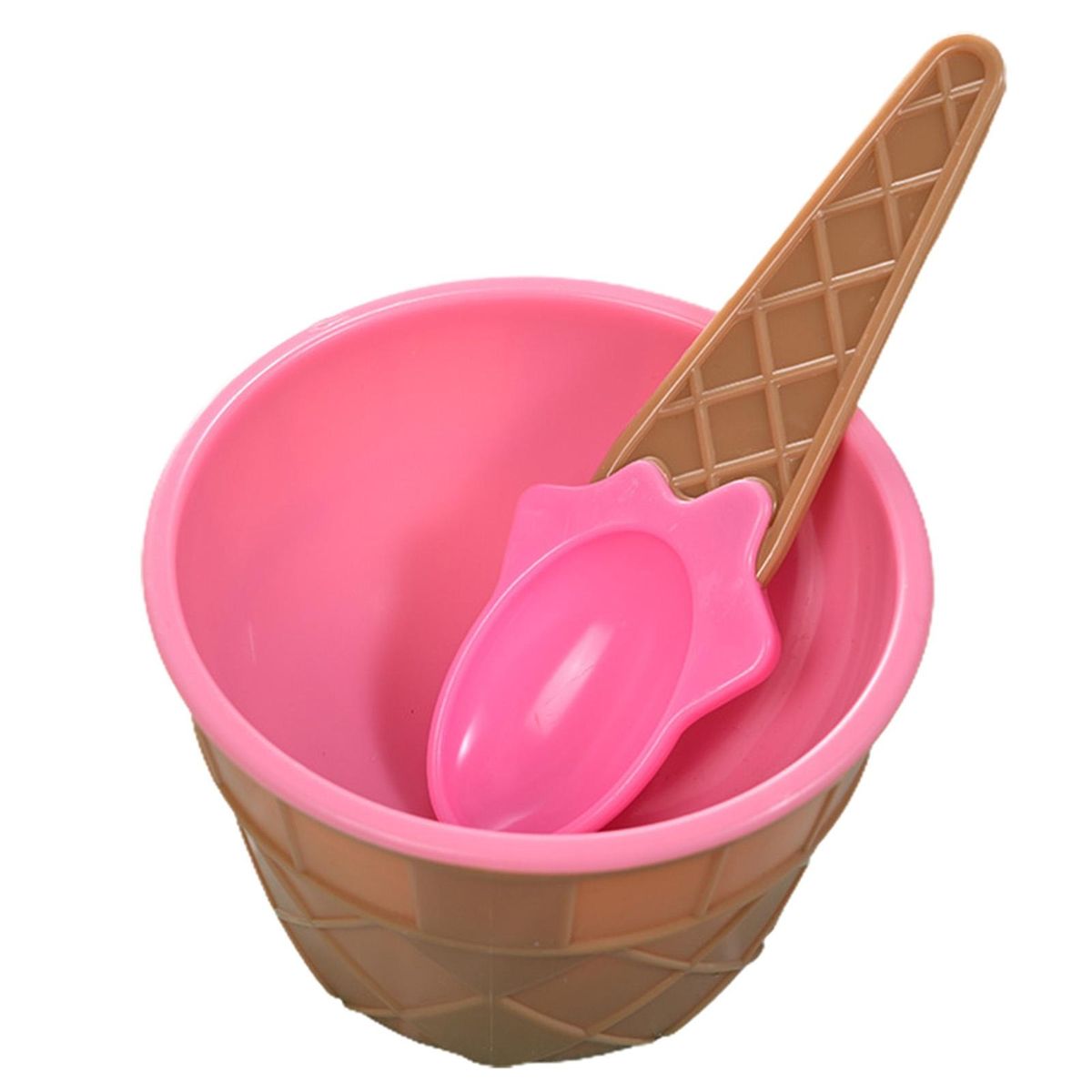 Ice Cream Scooper Ice Cream Cake Dessert Children Spoon Dark Pink