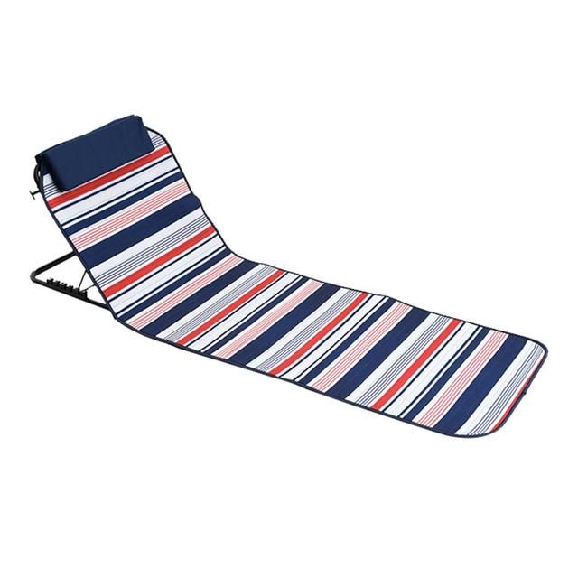 Portable Beach Mat Foldable Adjustable Backrest Lounge Mat