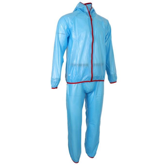 Unisex Cycling Rain Jacket Windproof Rain Coat Outdoor Rain Blue L