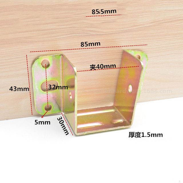 8pcs Bed Beam Support Metal Stand Wooden Fixed Connector