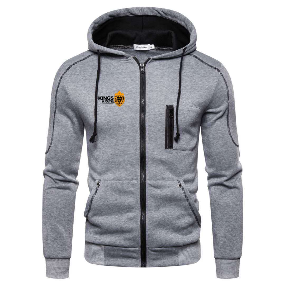 Grey Kartel Zip Through Hoodie