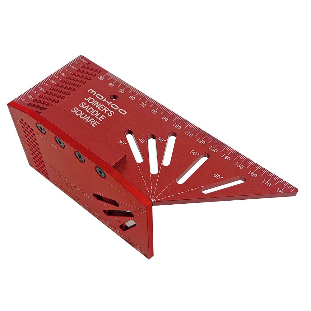 Mohoo Aluminum Alloy Woodworking Saddle Layout Square Gauge