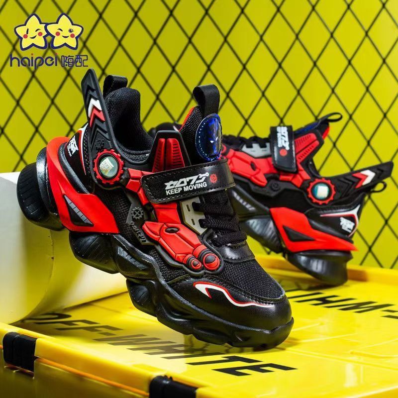 Boys Fashion Sports Sneaker Boots - Black/Red