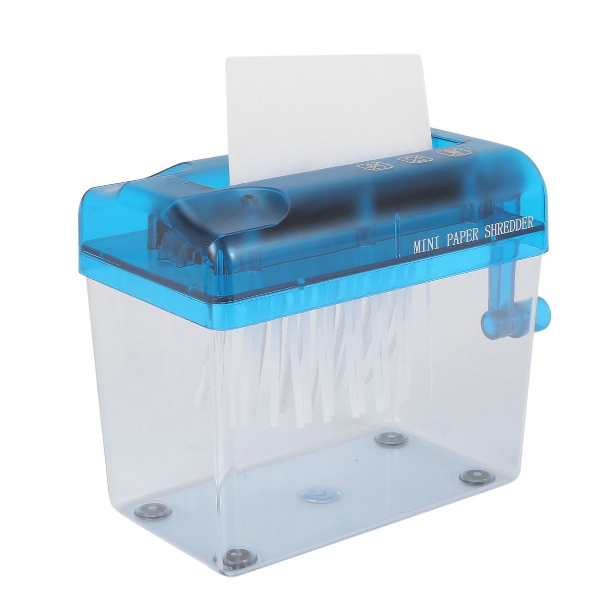 Mini Blue Shredder Crusher Destroyer Paper Documents