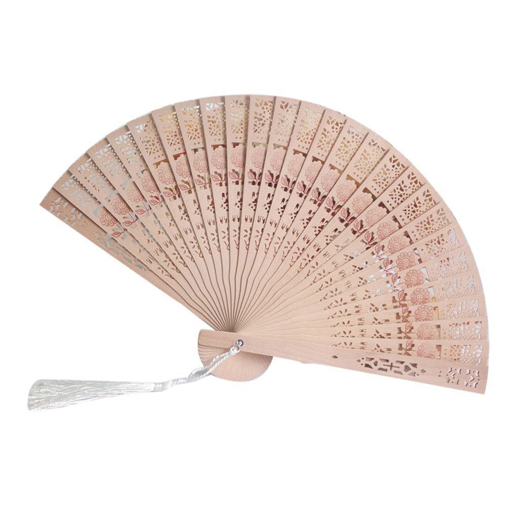 Folding Summer Fan Party Fans Hand Fan Bamboo Wooden New Style Pocket Carved 25# Favor 2020 Chinese Bamboo Wedding 1pcs