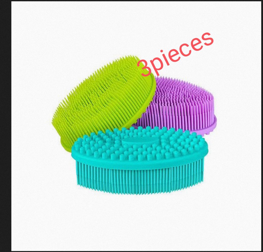 3pieces Silicone Exfoliating Bathing Sponge