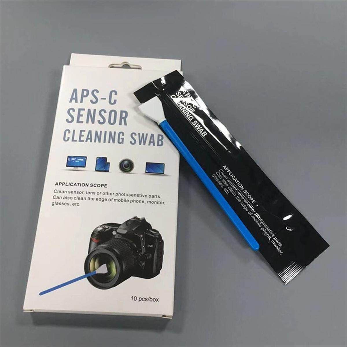 10PCS/Set APS- Sensor Cleaning Swabs Kit For DSLR Lens Digital Camera Phone White