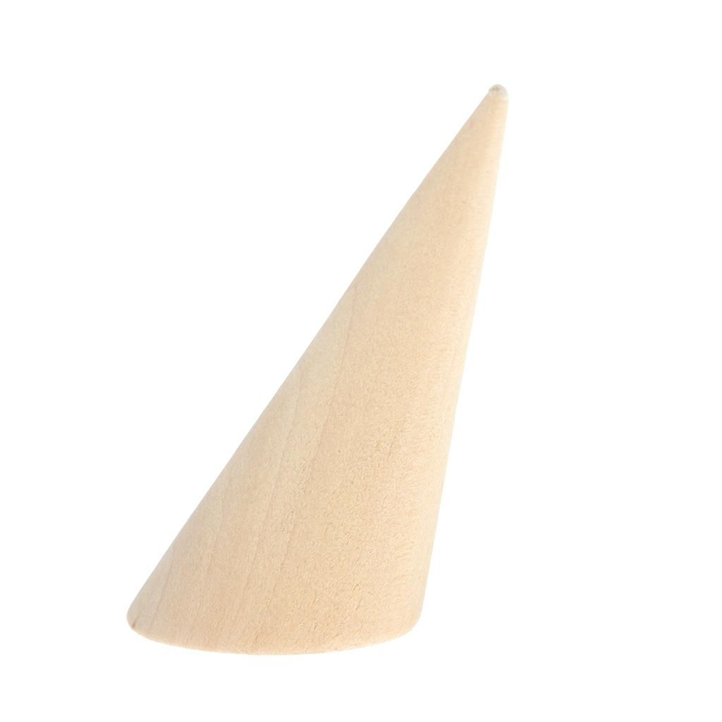 8/6cm Height Wooden Cone Jewelry Display Stand Holder For Bracelets