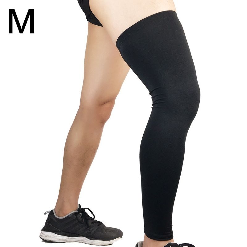 Professional Outdoor Sports Basketball Football Knee Pads Warm Compression Leg Protectors(Black Size: M)