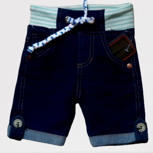 Boys Waist Band Blue Jeans Short