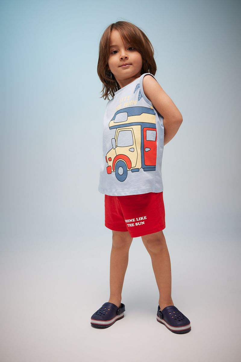 BabyBoy Casual Regular Fit Knitted Short - Red
