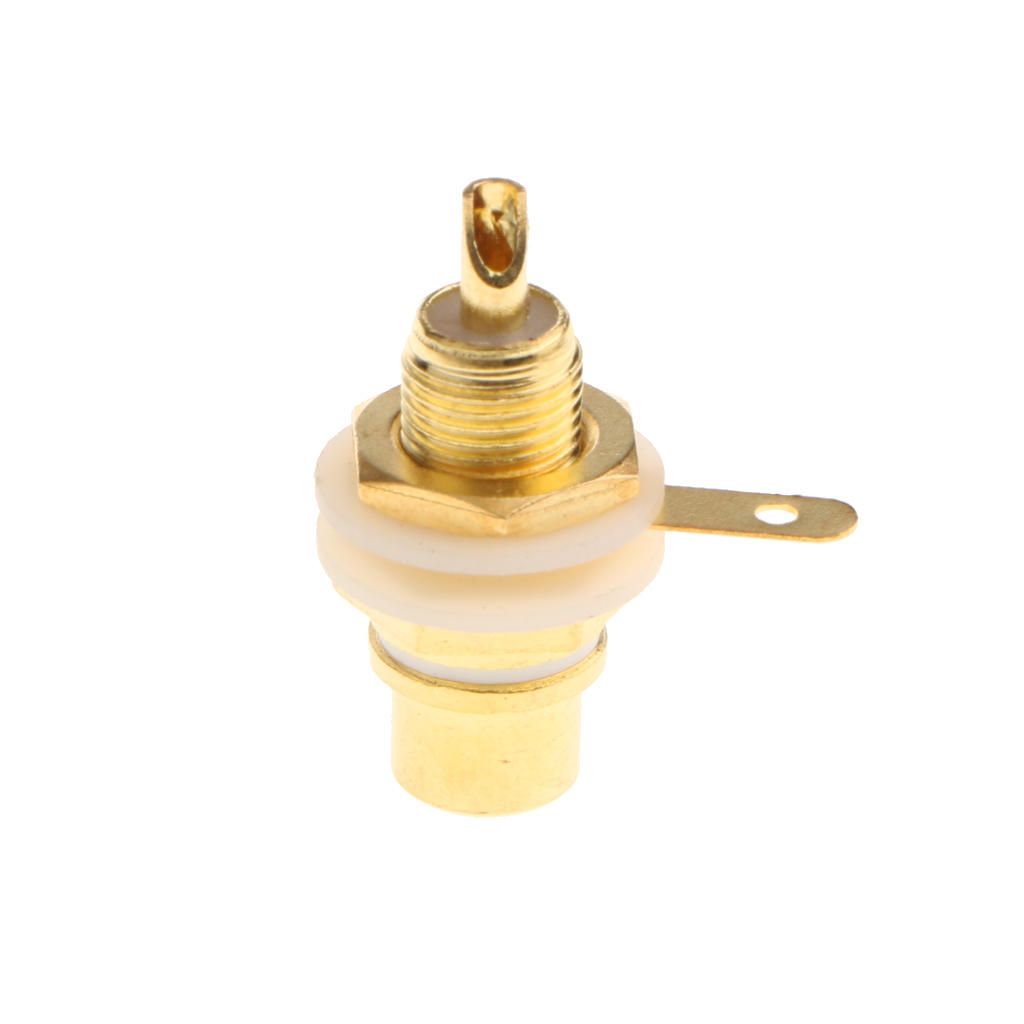 1Pack RCA Female Socket Audio Video Female Cable Connectors Plug White