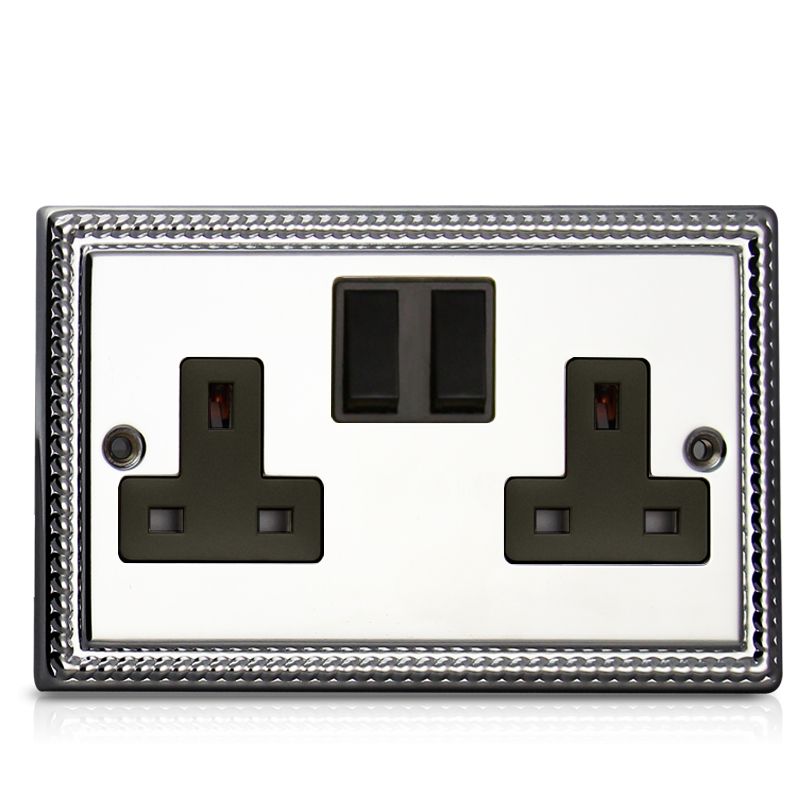 TAOS Light Socket - 13amps Double -Silver