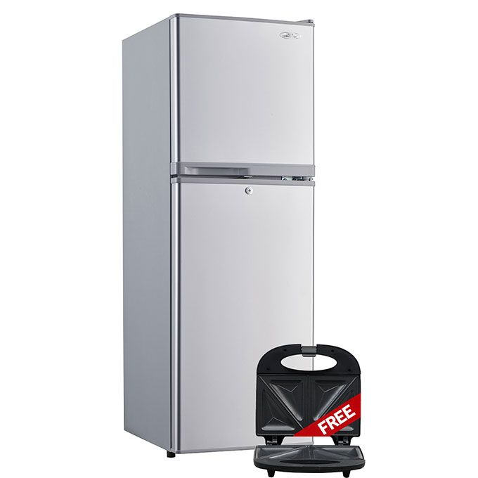 145 Litres Double Door Refrigerator (HRF-160BEX R6)- Silver  + 2 Years Warranty