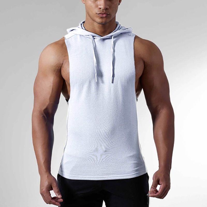 European And American Large Size Muscle Men's Fitness Sports 100 Cotton Solid C