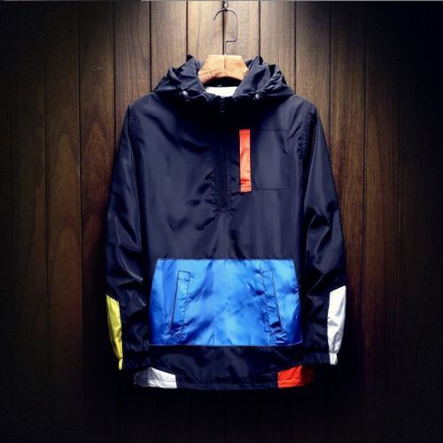 Men's Hooded Jacket Loose Casual Suit Baseball Suit