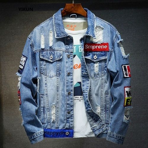 Relaxed Casual Distressed Denim Japanese Fashion Jacket