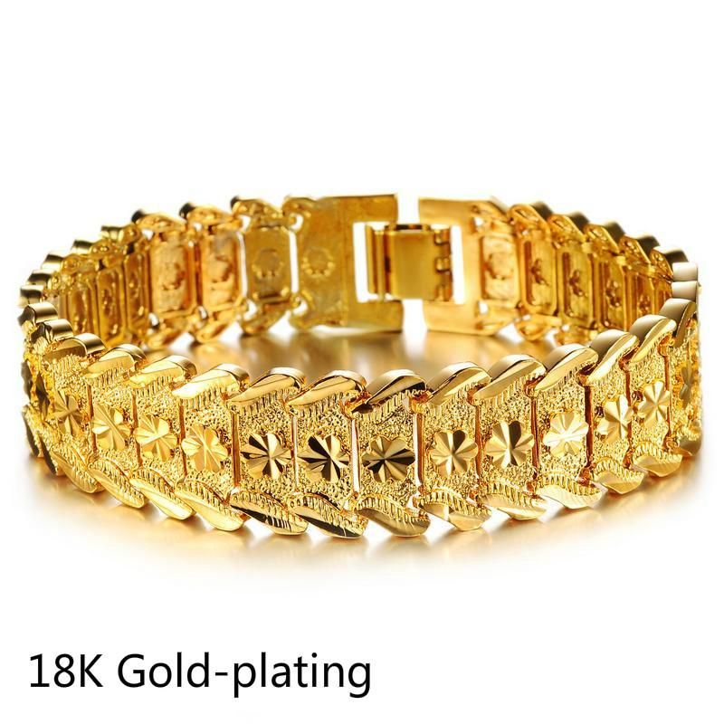 18K Gold Plating Hand Rings Bracelet