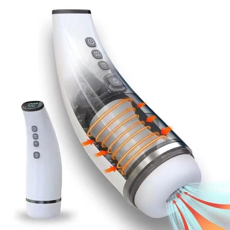 Wtoyu Electric Male Masturbation Cup Automatic Sucking Vibrating Heating Masturbator with Passion Voice Erotic Sex Toys for Man