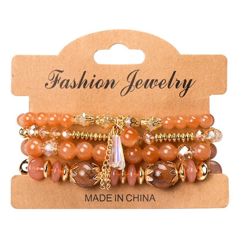Bohemian Multi-layer Crystal Bead Bracelet for Women Ladies