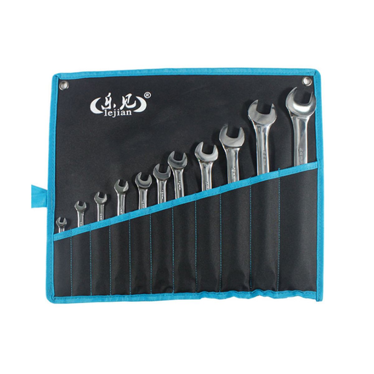 11pcs Combination Wrench Set With Roll-up Storage Pouch