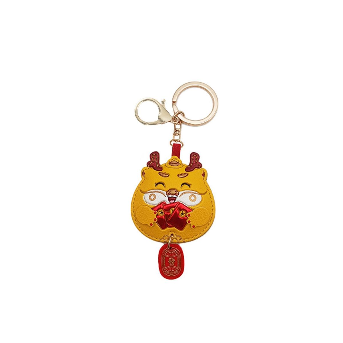 Lightweight Keychain Dragon Keychain Shoulder Bag Pendant Festive New Yellow 1