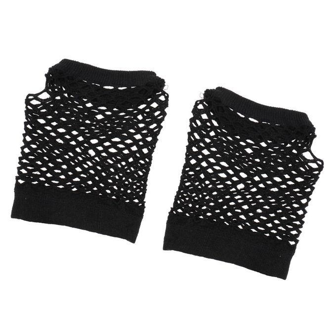 Short Fishnet Mesh Fingerless  Hen Night Fancy Dress Accessary