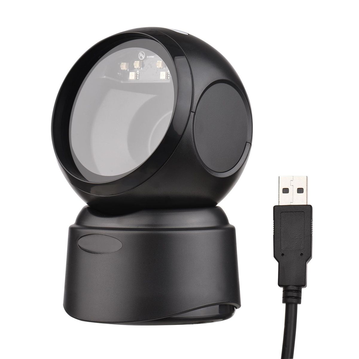 1D 2D QR Desktop Wired Barcode Scanner Platform Hands-Free Automatic Sense Reader USB RS232 Serial Port Plug&Play Compatible with Window Android System Image CMOS Sensor Suitable for Supermarket Retail Shop Grocery Store Ware