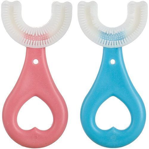 Silicone U-Shape Kids Manual Toothbrush X2pcs