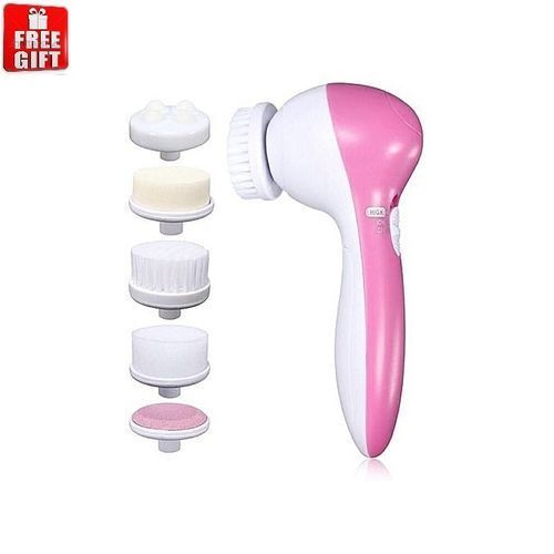 5 In 1 Electric Face Cleansing Brush + Free Battery Gift