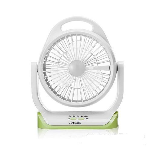 8-Inch Rechargeable Fan + LED Round Light