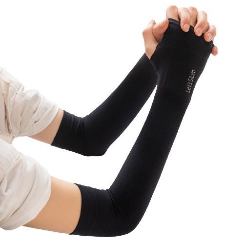 Ice Sleeves Sunscreen Cuff Outdoor Arm Sunshade Sleeves - Black