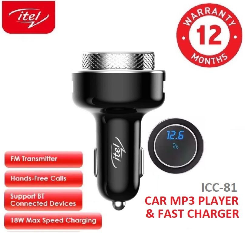 18W Dual Port Fast Car Charger & MP3 FM Transmitter