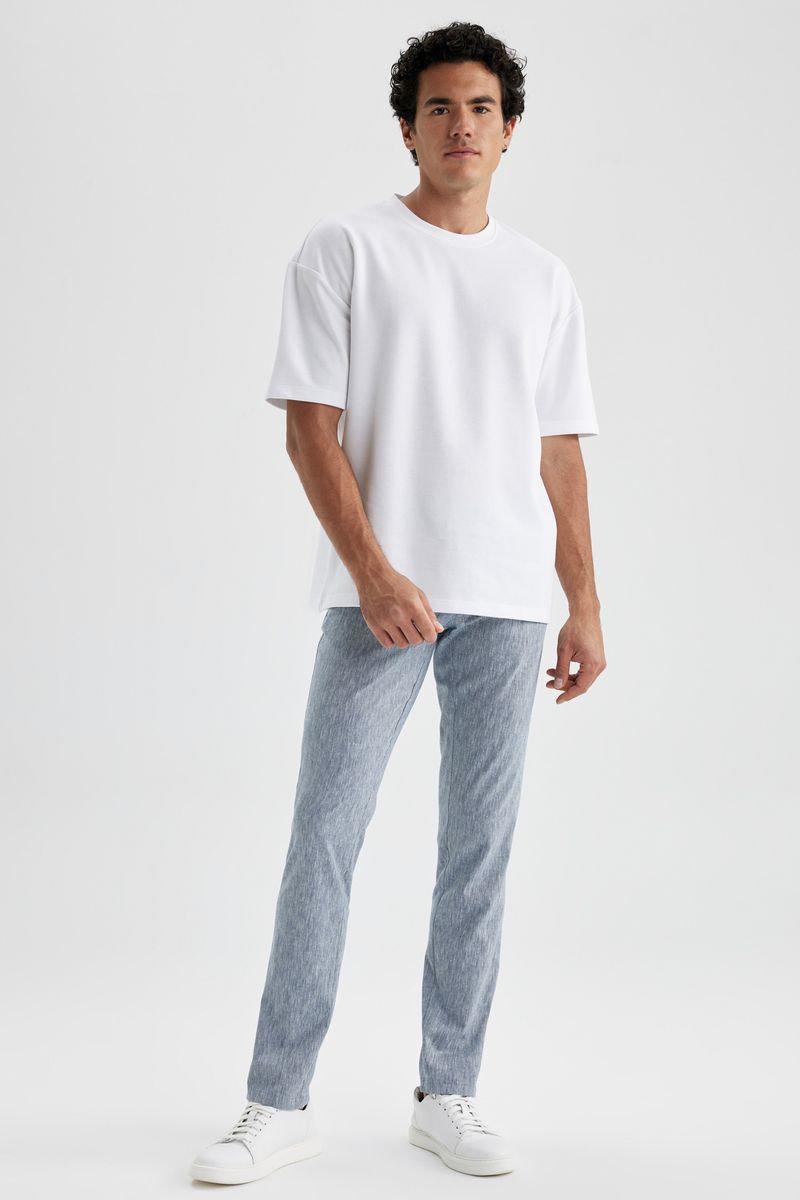 Man Young Regular Fit Woven Trousers - Navy