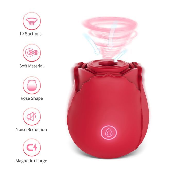 USB Rose Vibrator Vagina Clitoris Sucker