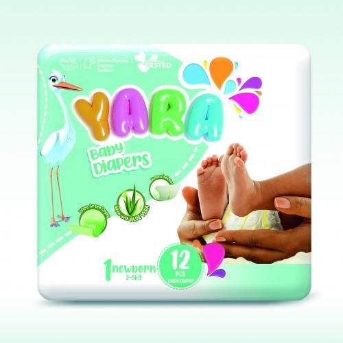 Baby Diaper Size1 New Born 2-5kg,Small Pack (12 Pcs)
