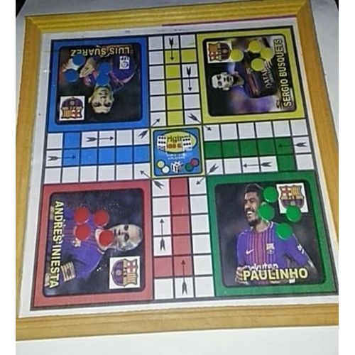 Glass Family Game Standard Size Ludo Board +Complete Dice