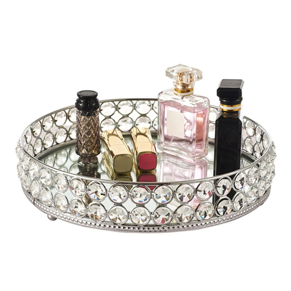 Crystal Vanity  Tray Jewelry Trinket Tray Organizer