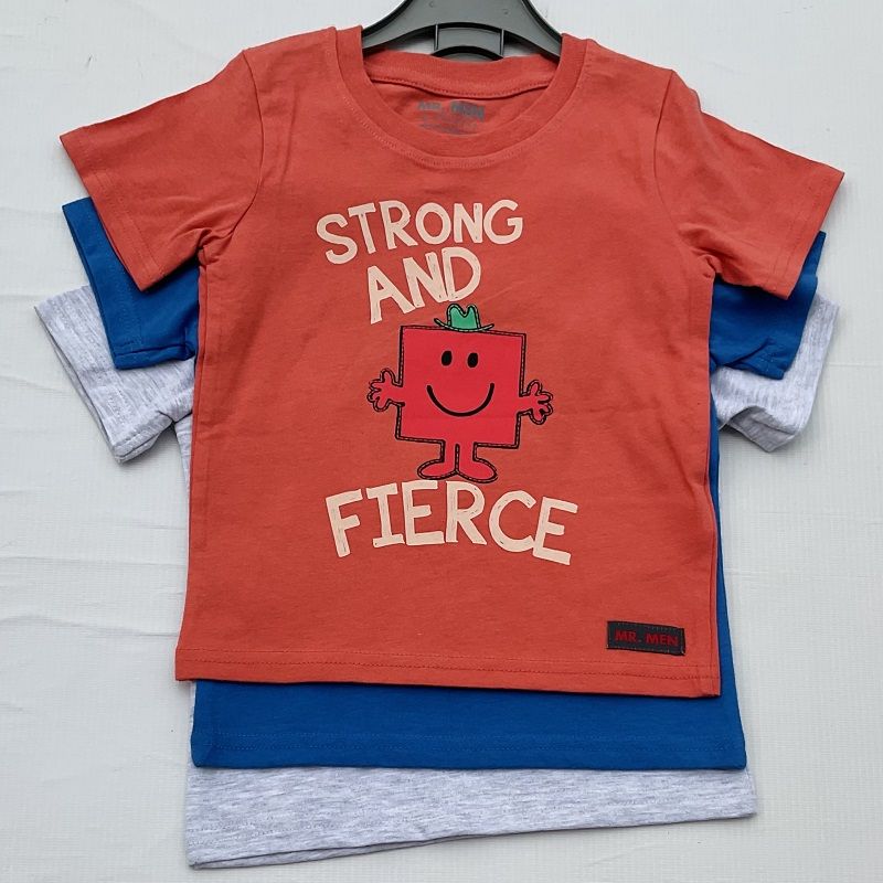 3 Pack Baby Boy Strong And Fierce Tees
