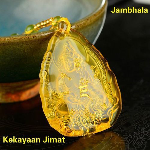 Yellow Jambhala KKayan Jemat Jadi Lucky Charms Necklace Pendant