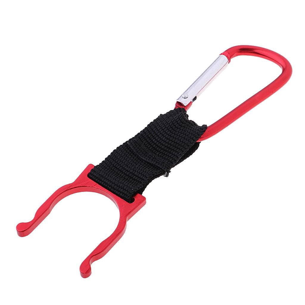 Outdoor Carabiner Water Bottle Buckle, Belt Hook Holder Clip, Red