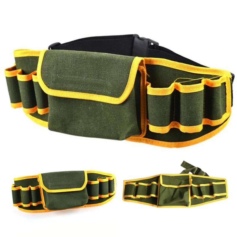 Mechanic Tool Kit Electrician Multifunction Canvas Work Hardware Tools Bag Belt Holder Bag Pouch Waist Packs