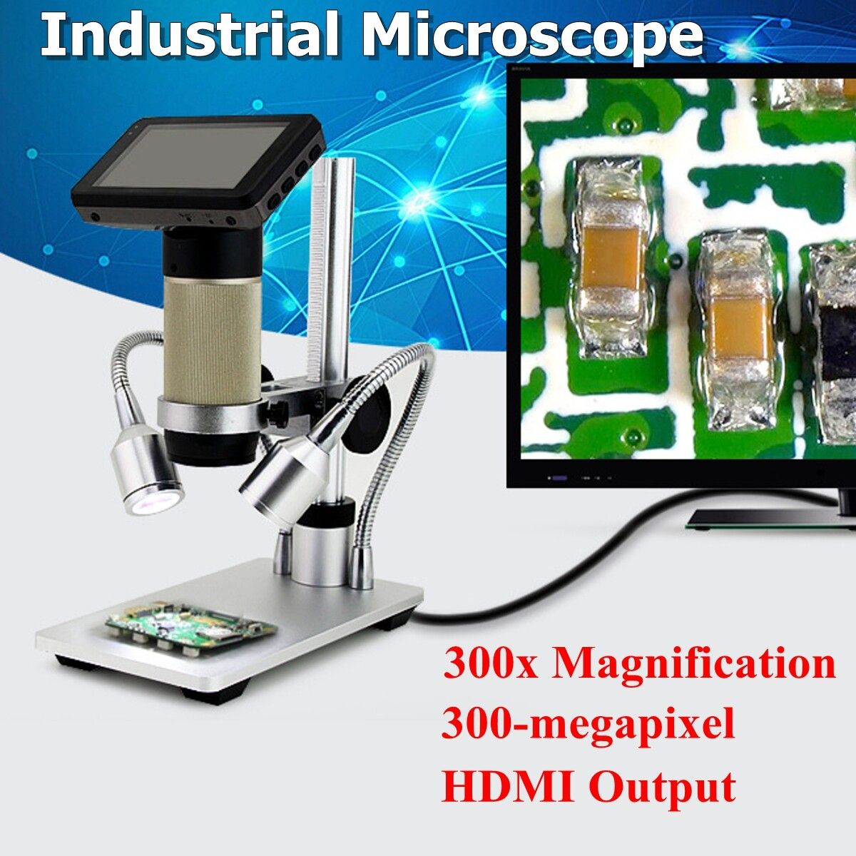 ADSM201 HDMI 1080 Digital Electronic Industrial Microscope Inspection Repair