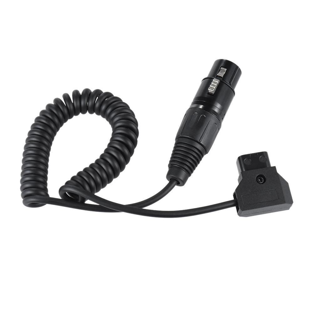 Andoer D-Tap Male to XLR 4-Pin Female Adapter Power Supply Cable Cord for V-mount Battery Plate Camcorder Monitor