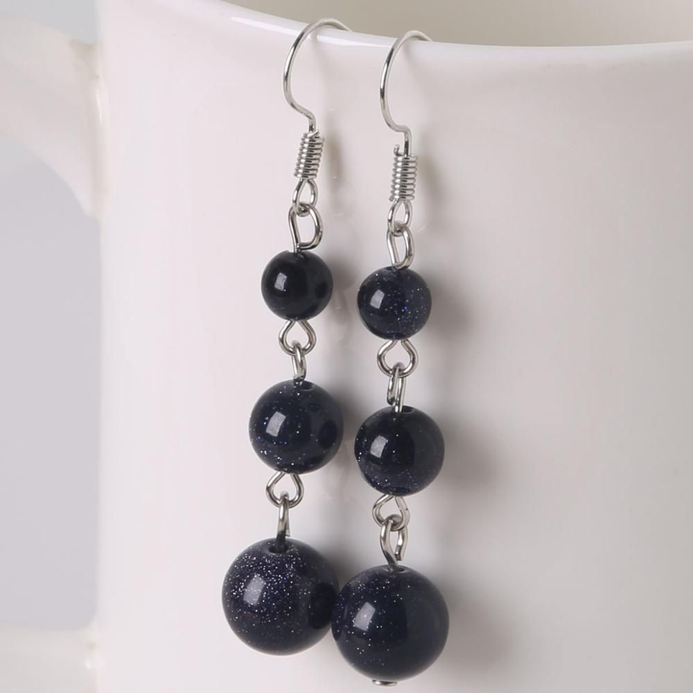 Wholesale  Arrival 6mm+8mm+10mm Earrings For Women Natural Tiger Eye Beads