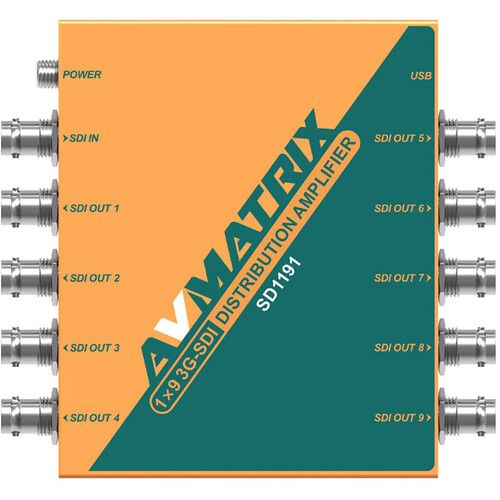 1x9 3G-SDI Reclocking Distribution Amplifier