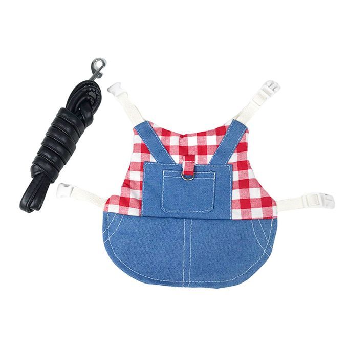 Rabbit Vest Harness Adjustable Soft Jacket Coat For Kitten Small M Red