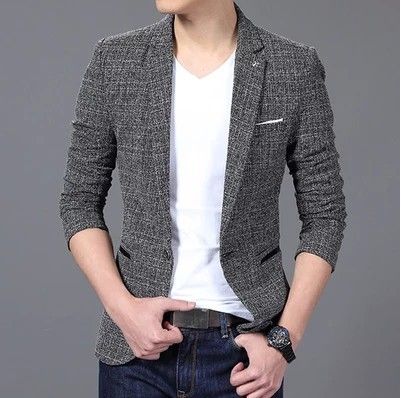 Autumn Men's Casual Business Party Suit Jacket Outwear Blazer Coat