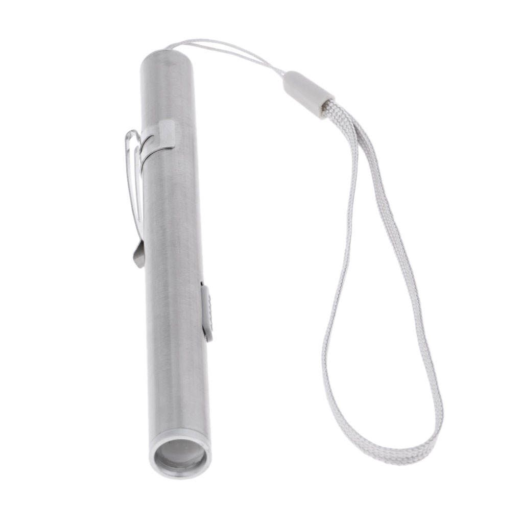 USB Rechargeable Pen Light Mini LED Flashlight Double Lamp